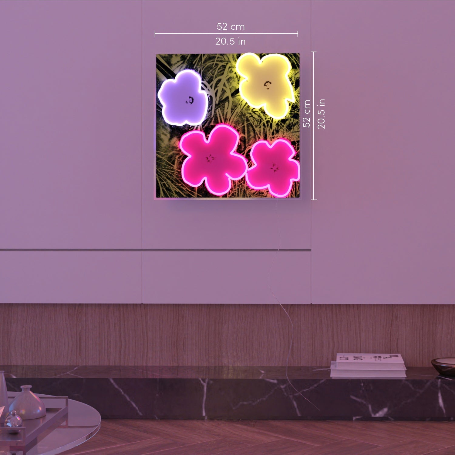 Flowers by Andy Warhol - Neon Tabela - Neonbir