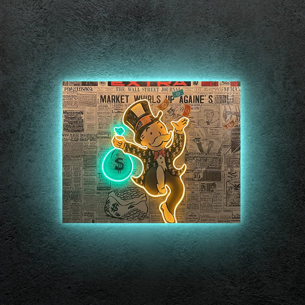 Exclusive Monopoly Neon Tablo