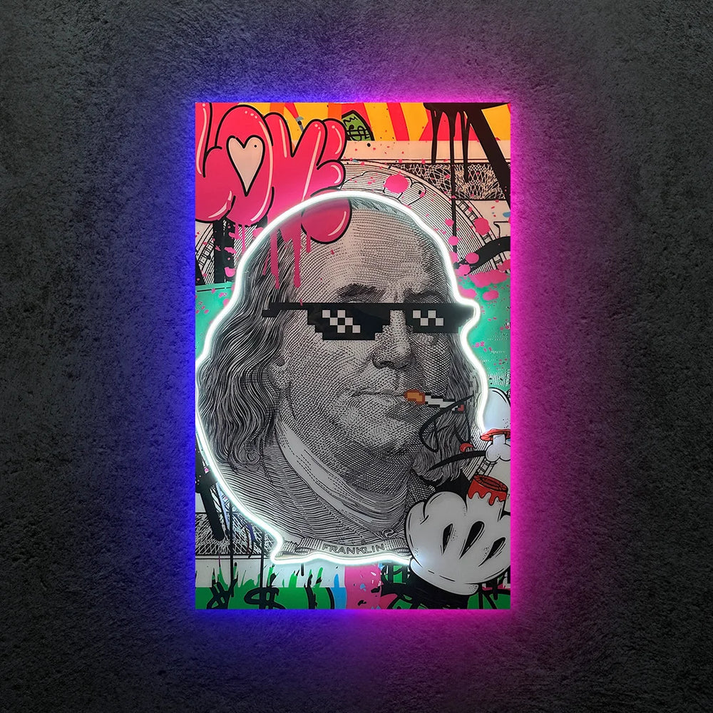 Benjamin Flanklin Neon Tablo