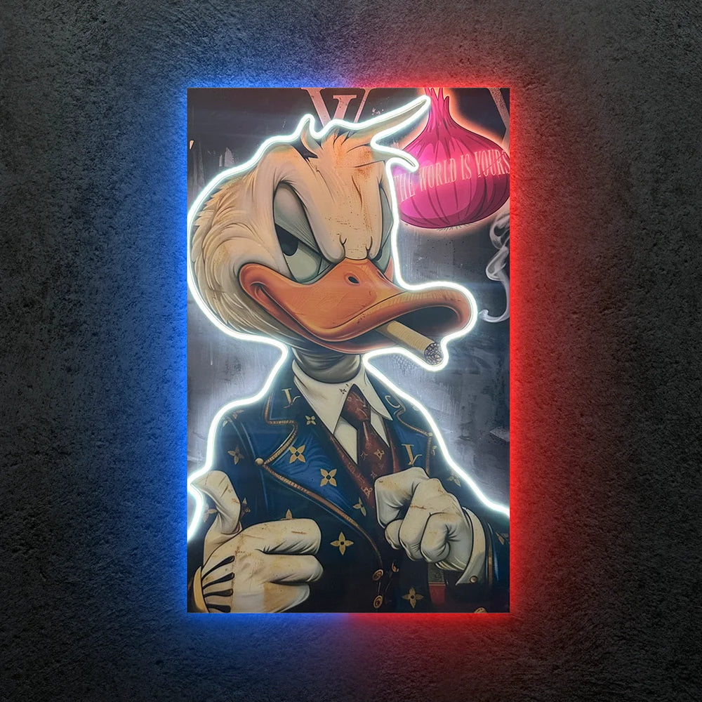 Millonaire Duck Neon Tablo