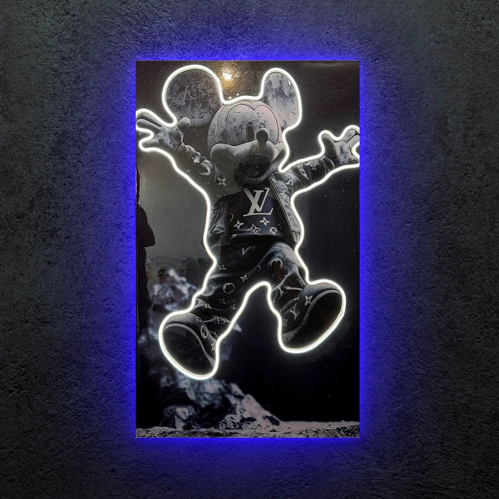 Lv Mickey Neon Tablo