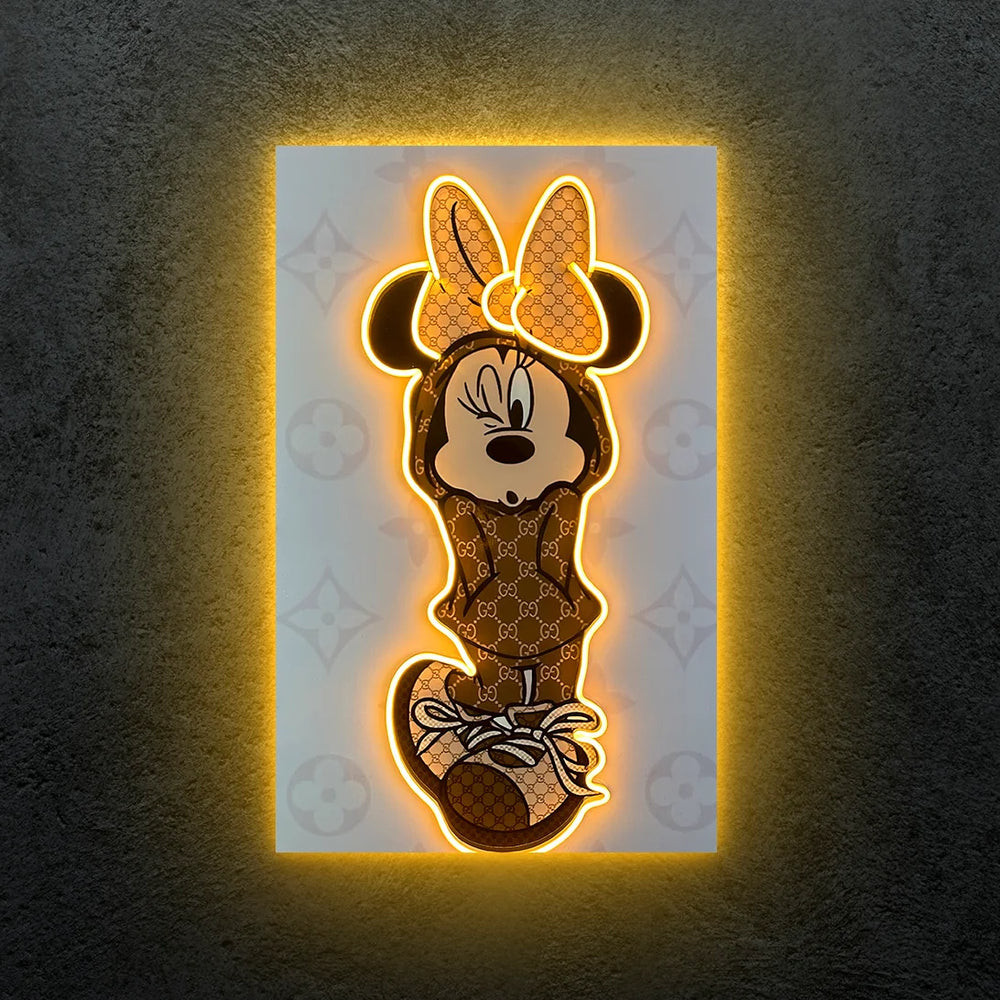 Minnie Mouse Lv Neon Tablo