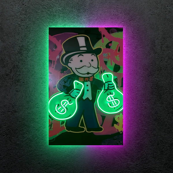Monopoly Neon Tablo