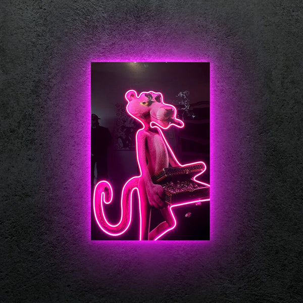 Pantera rosa Neon Tablo