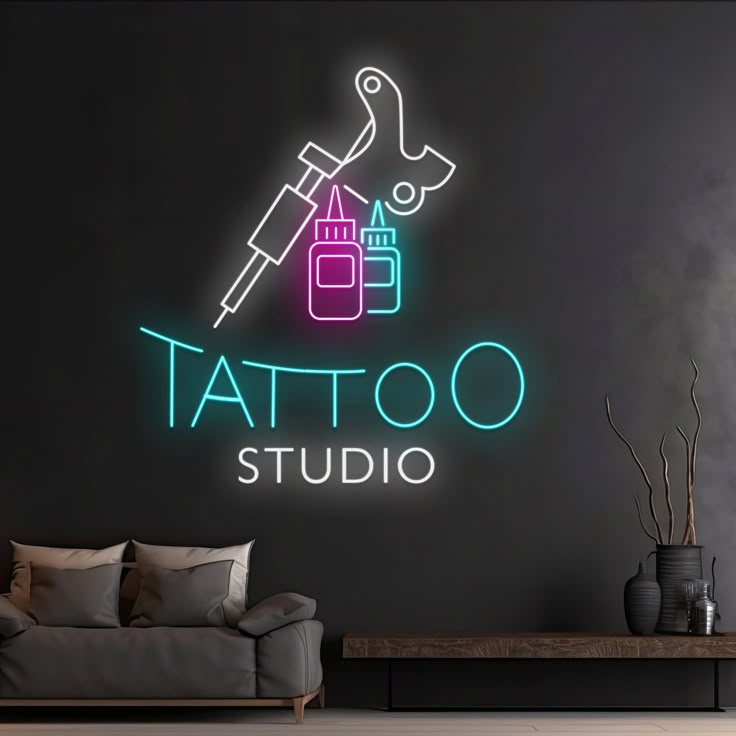 Tattoo Studio Dövme Neon Dekor