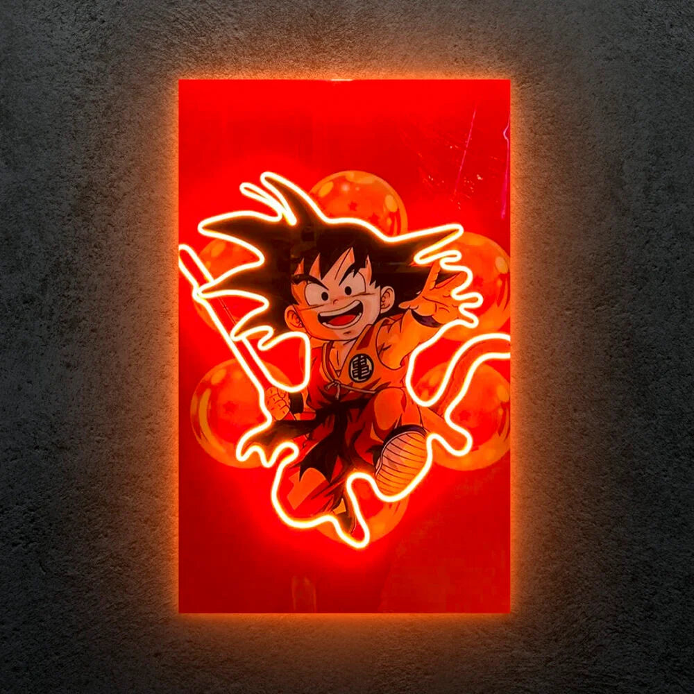 Goku Niño Neon Tablo