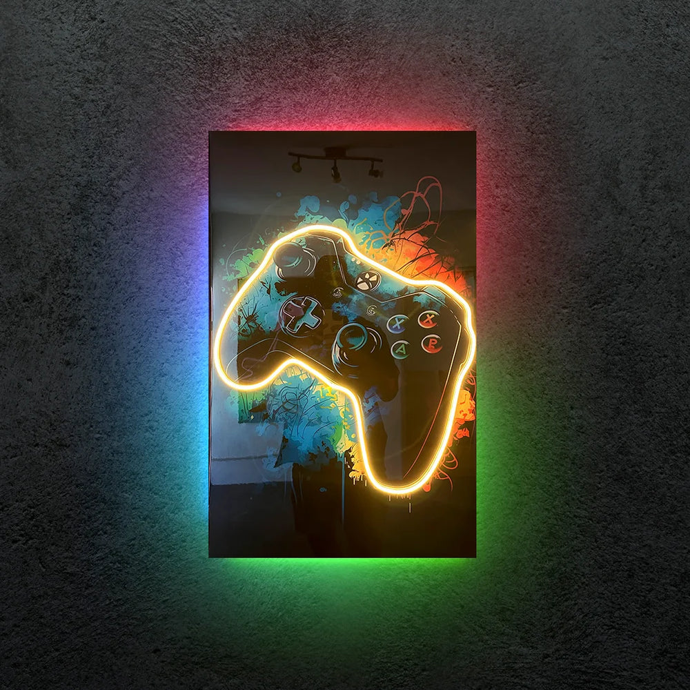 Control Xbox 360 Neon Tablo