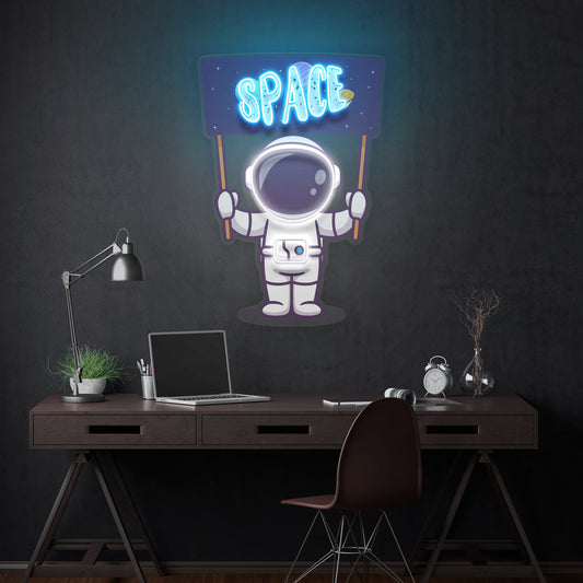 Astronaut Board Artwork Led Neon Sign Light - Neonbir