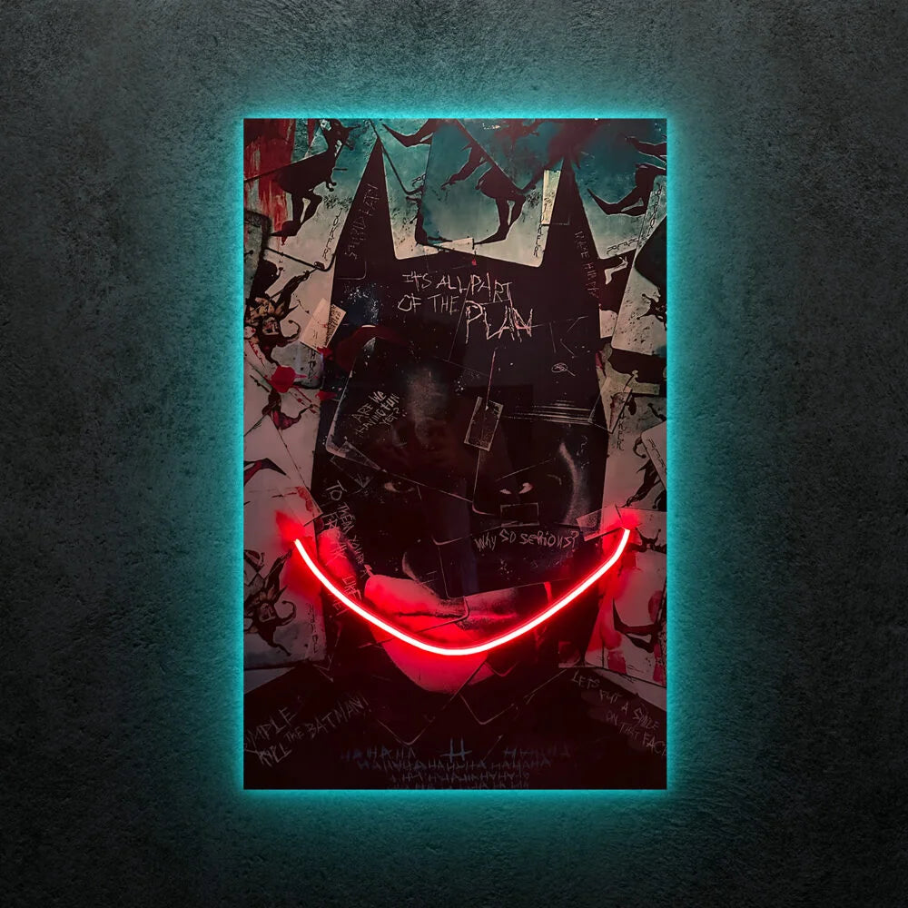 Batman Joker Neon Tablo