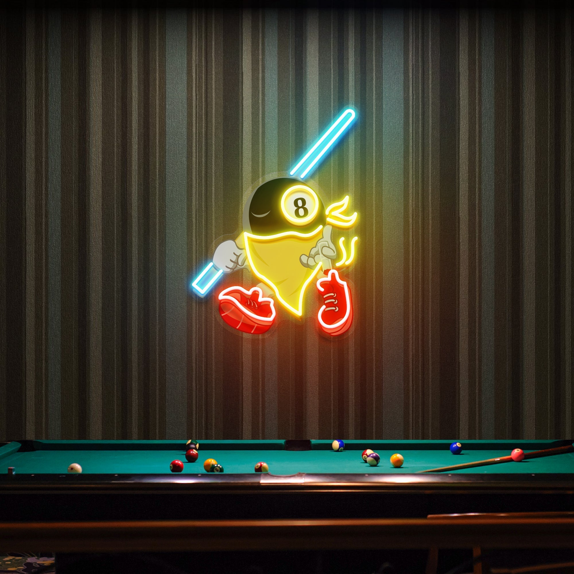 Billiard, Pool And Snooker Sport Artwork Led Neon Sign Light - Neonbir