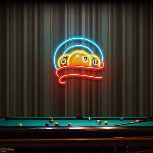 Billiard, Pool And Snooker Artwork Led Neon Sign Light - Neonbir