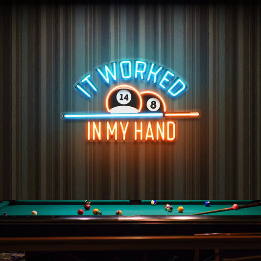 Billiard, Pool Or Snooker Room Decor Artwork Led Neon Sign Light - Neonbir