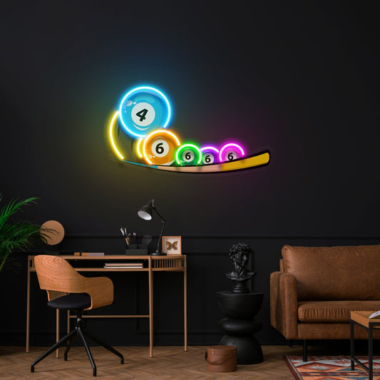 Billiard, Pool, Snooker Decor Artwork Led Neon Sign Light - Neonbir