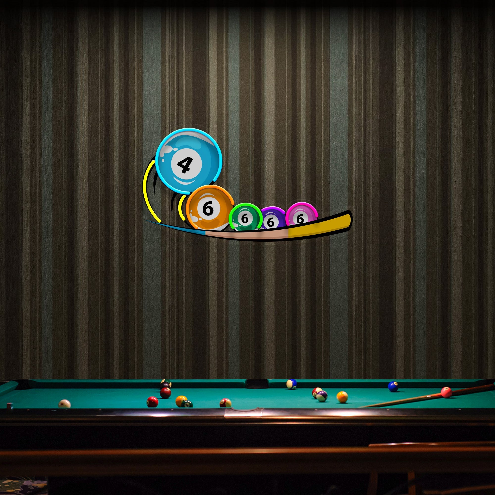 Billiard, Pool, Snooker Decor Artwork Led Neon Sign Light - Neonbir
