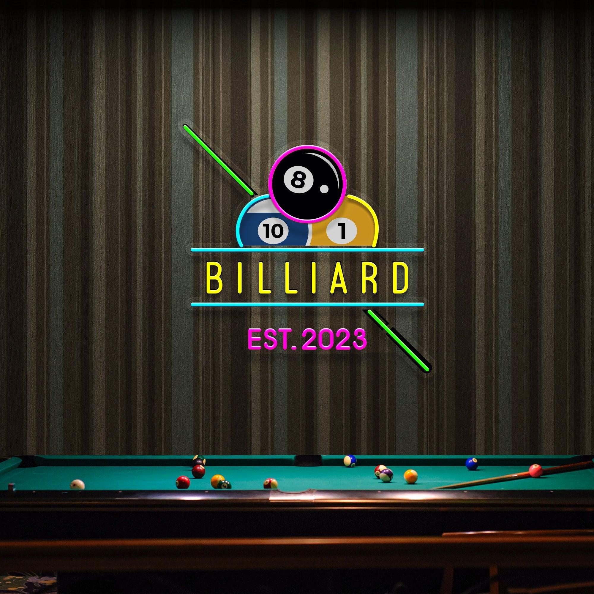 Billiards Pool Room Decor Artwork Led Neon Sign Light - Neonbir