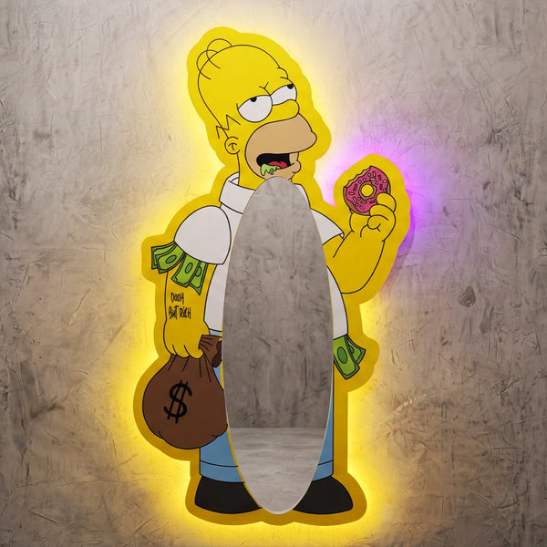 Özel Tasarım Homer Neon Ayna