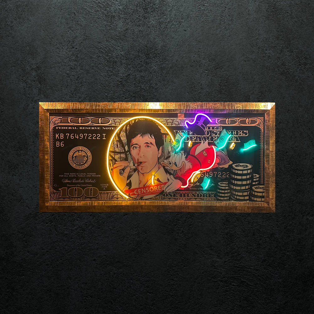Exclusive Scarface Dollar Neon Tablo