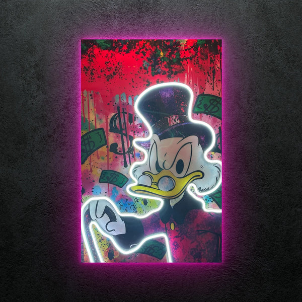 Exclusive Scrooge McDuck Neon Tablo