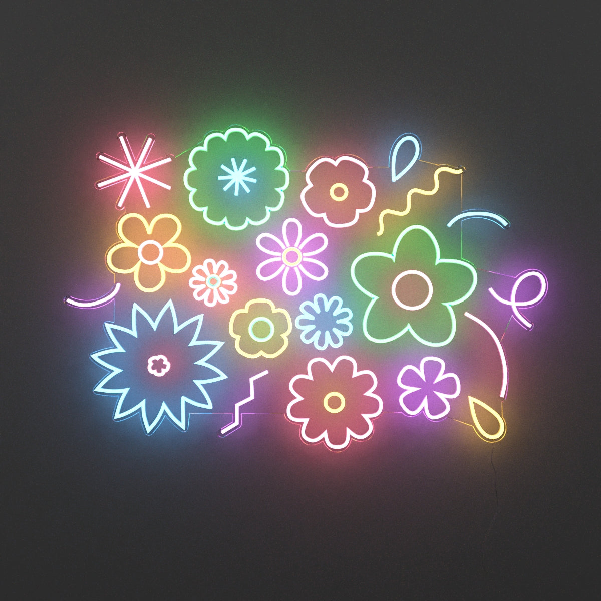 Flower Power by Emily Eldridge - Neon Tabela - Neonbir