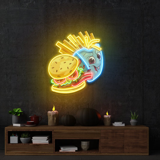 Food Monster Artwork Led Neon Sign Light - Neonbir