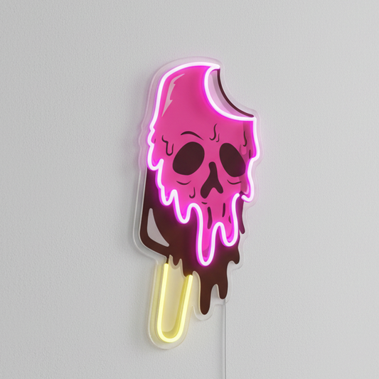 Kurukafa Dondurma Baskılı - Neon Tabela