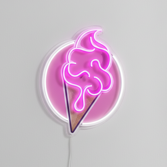 Tatlı Dondurma 2 Baskılı - Neon Tabela