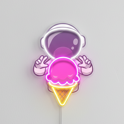 Astronot ve Dondurma - Neon Tabela