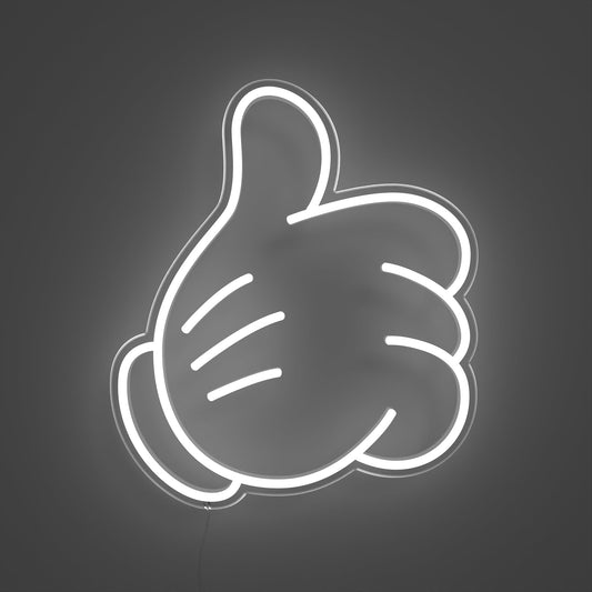 Glove Thumbs Up (Large version) by Yellowpop, Neon Tabela - Neonbir