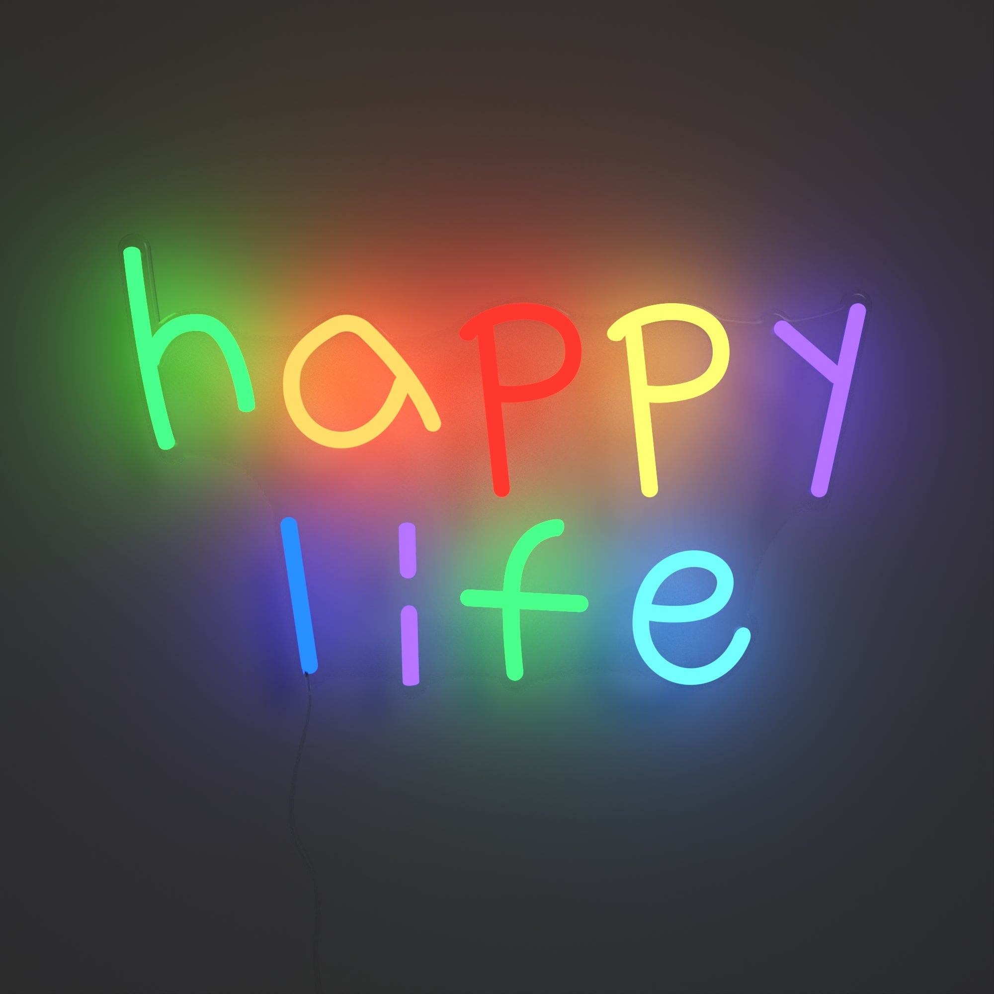 Happy Life - Neon Tabela - Neonbir