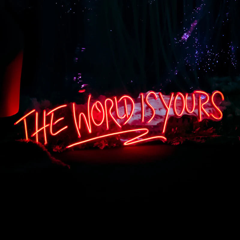 The World Is Yours Neon Dekor