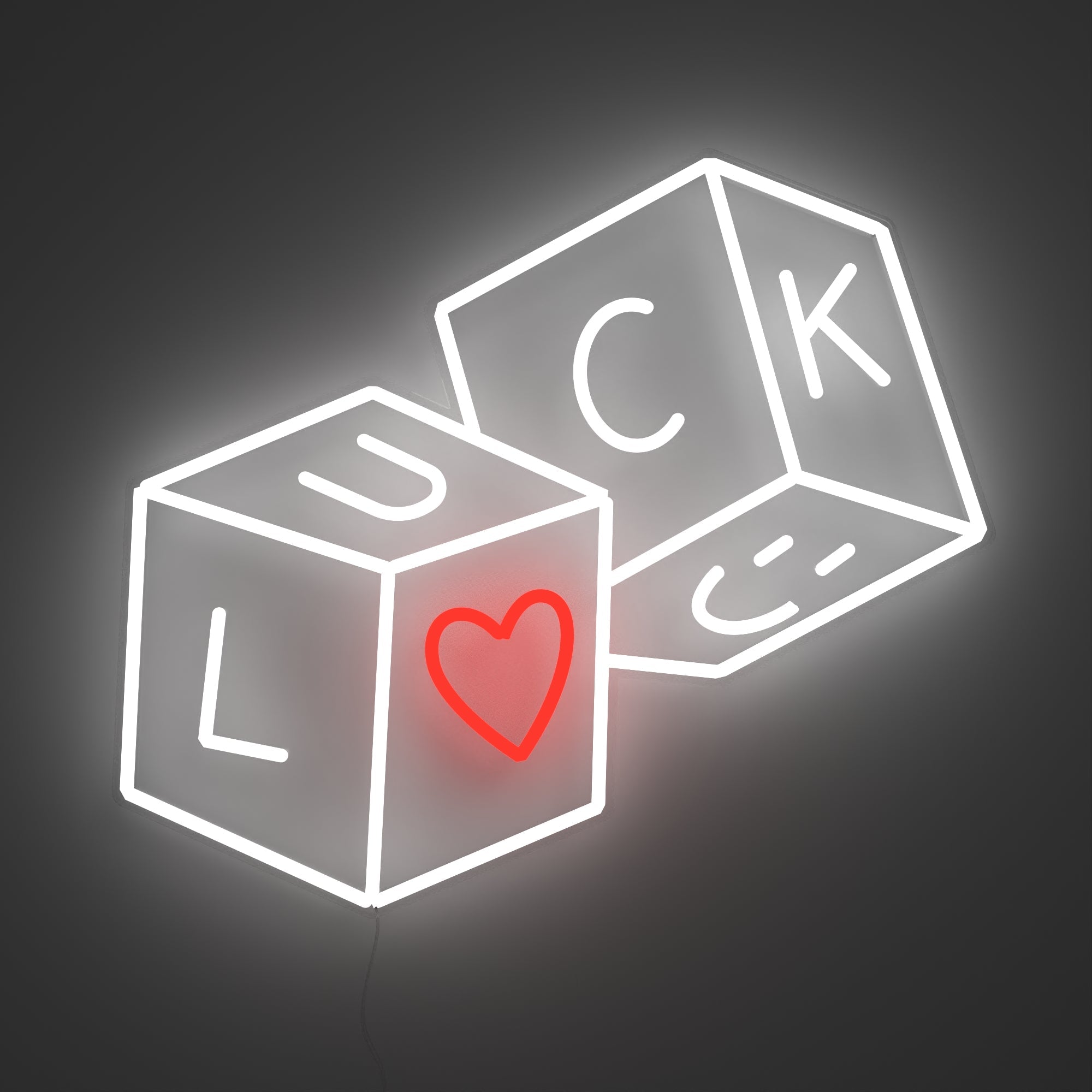 Luck & Love - Neon Tabela - Neonbir