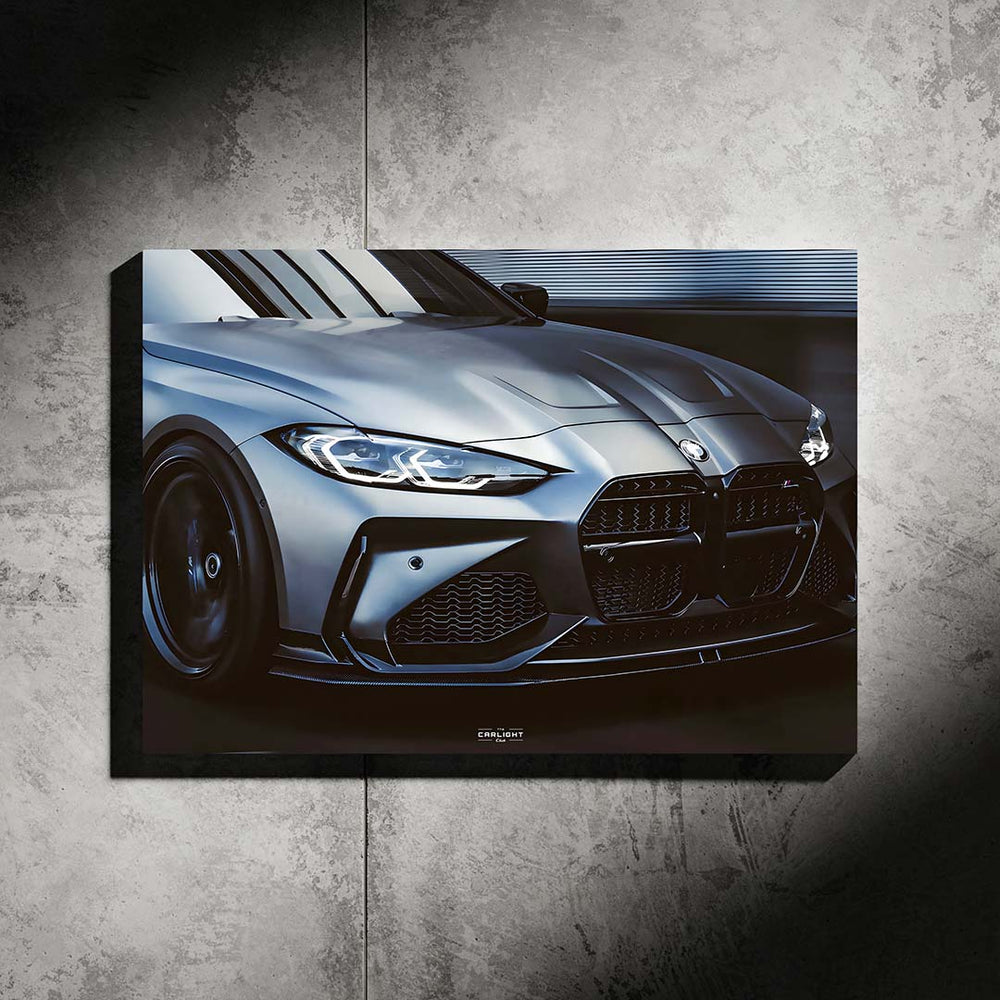 MW M4 Competition Araba Poster (Neon)