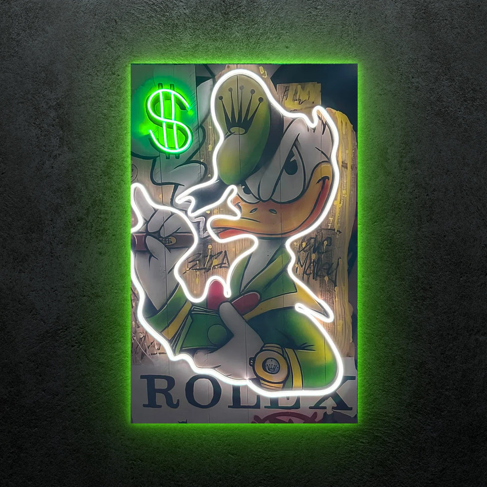 McDuck Rolex Neon Tablo