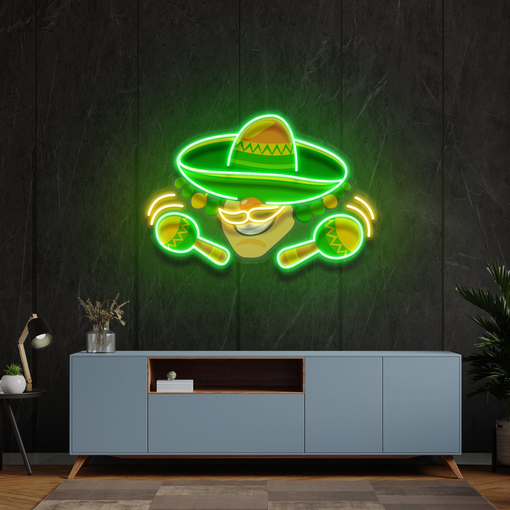 Mexico Logo Food Artwork Led Neon Sign Light - Neonbir