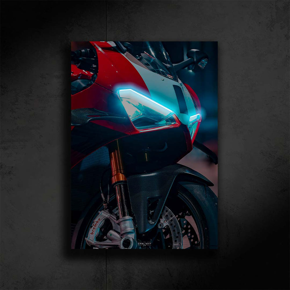 Ducati Panigale V4 Araba Poster (Neon)