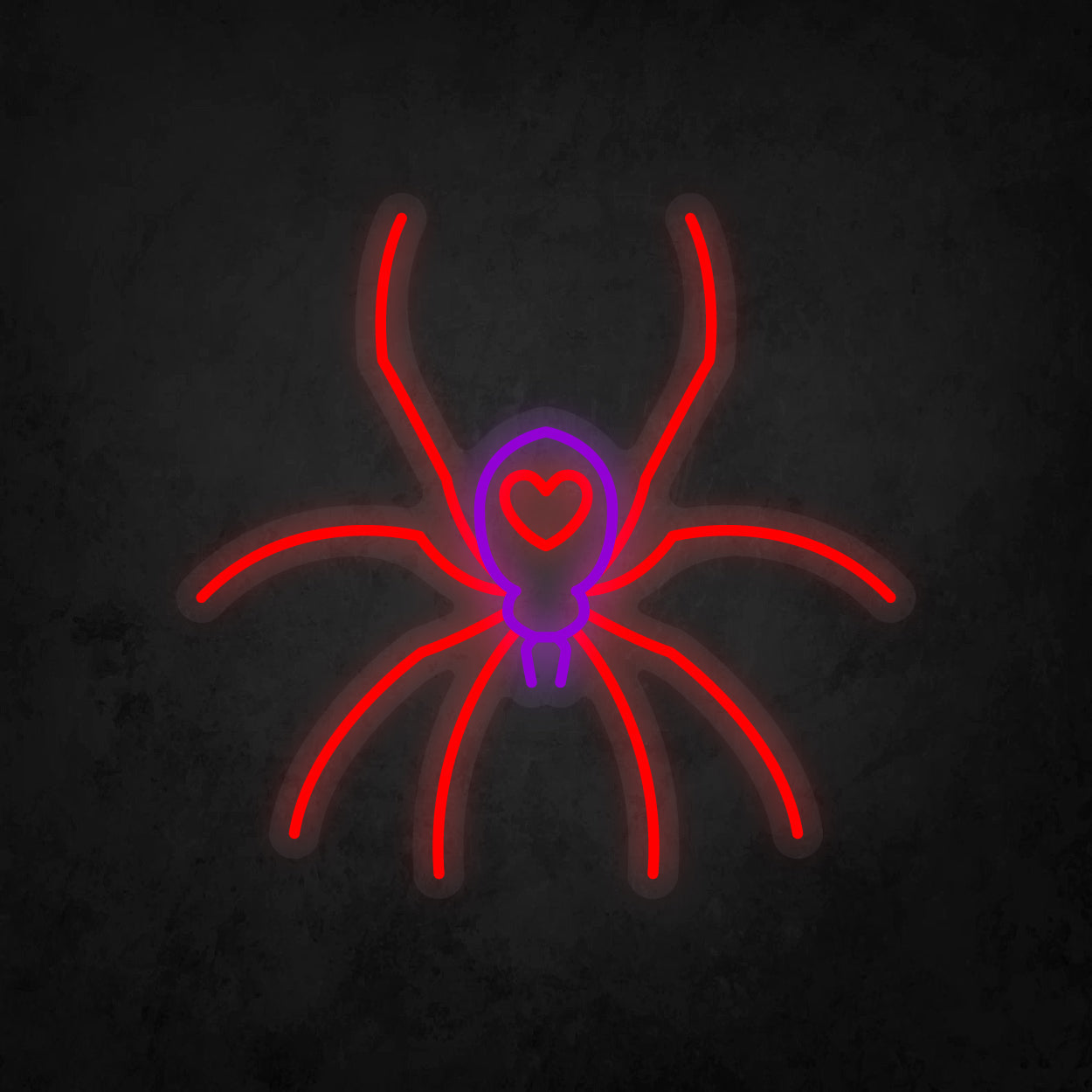 LED Neon Sign - Poisonous Spider Heart Tattoo