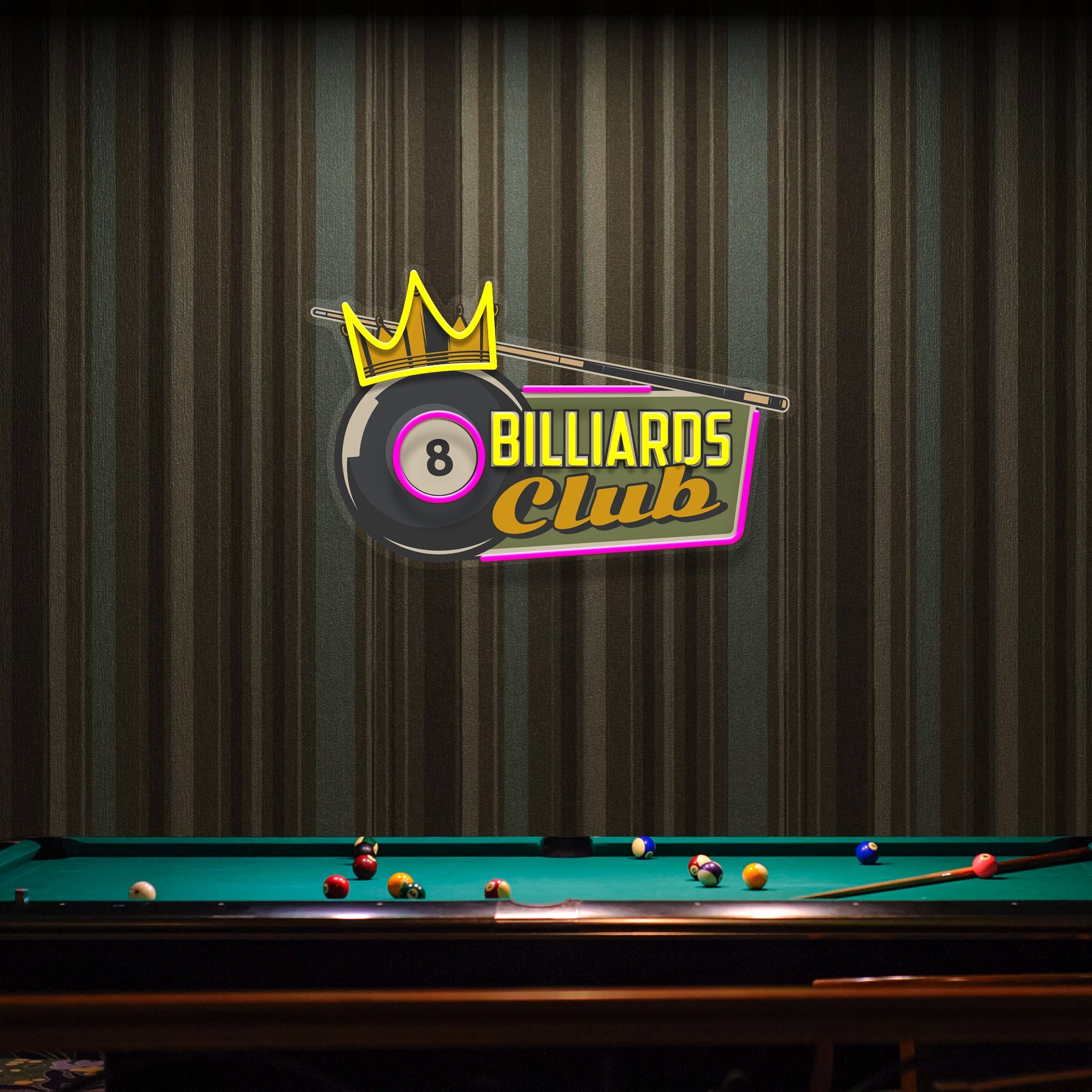 Pool Billiards Rec Room Decor Artwork Led Neon Sign Light - Neonbir