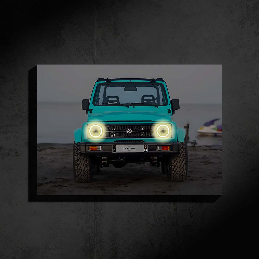 Suzuki Samurai Araba Poster (Neon)