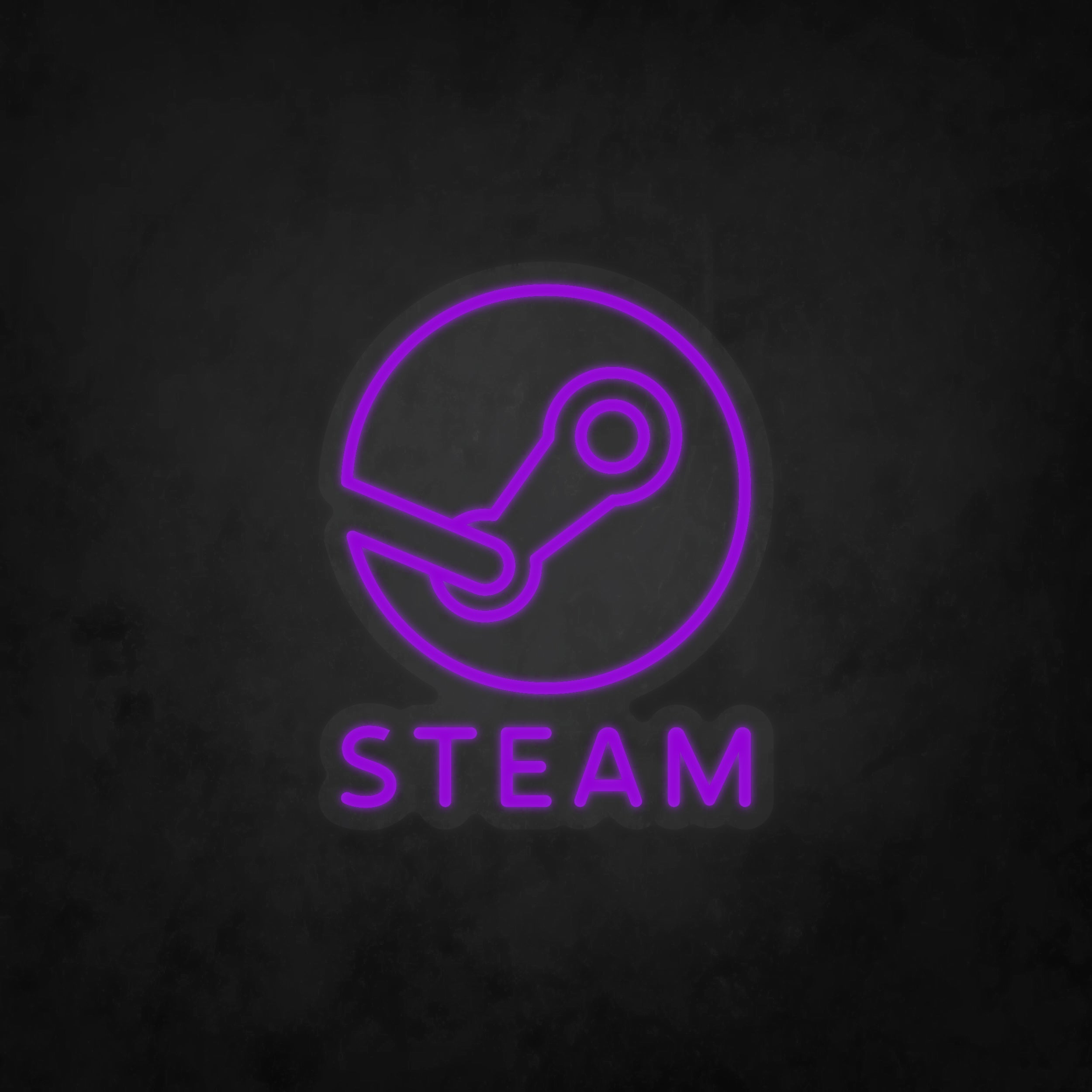 LED Neon Sign - Steam Logo