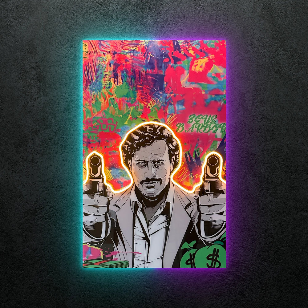 Pablo Escobar Neon Tablo