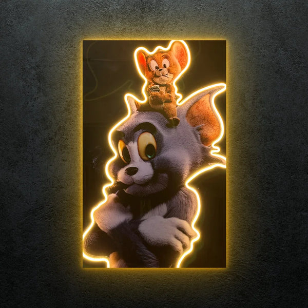 Tom & Jerry Neon Tablo