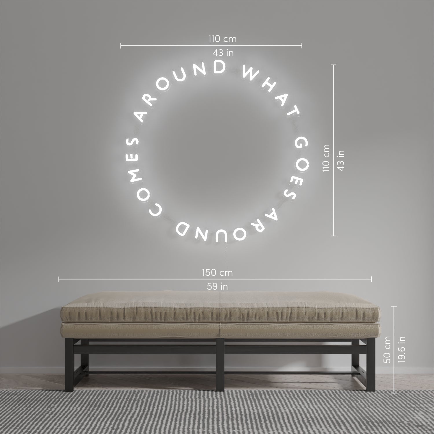 What Goes Around Comes Around - Neon Tabela - Neonbir