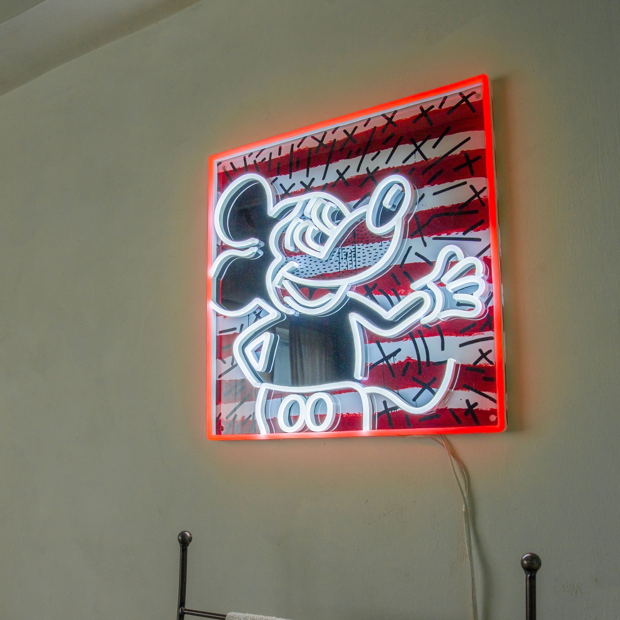 Keith Haring x Mickey 1 “Retro stripes”, Neon Tabela - Neonbir