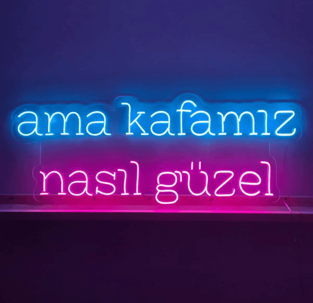 Ama Kafamız Nasıl Güzel - Neon Tabela - Neonbir