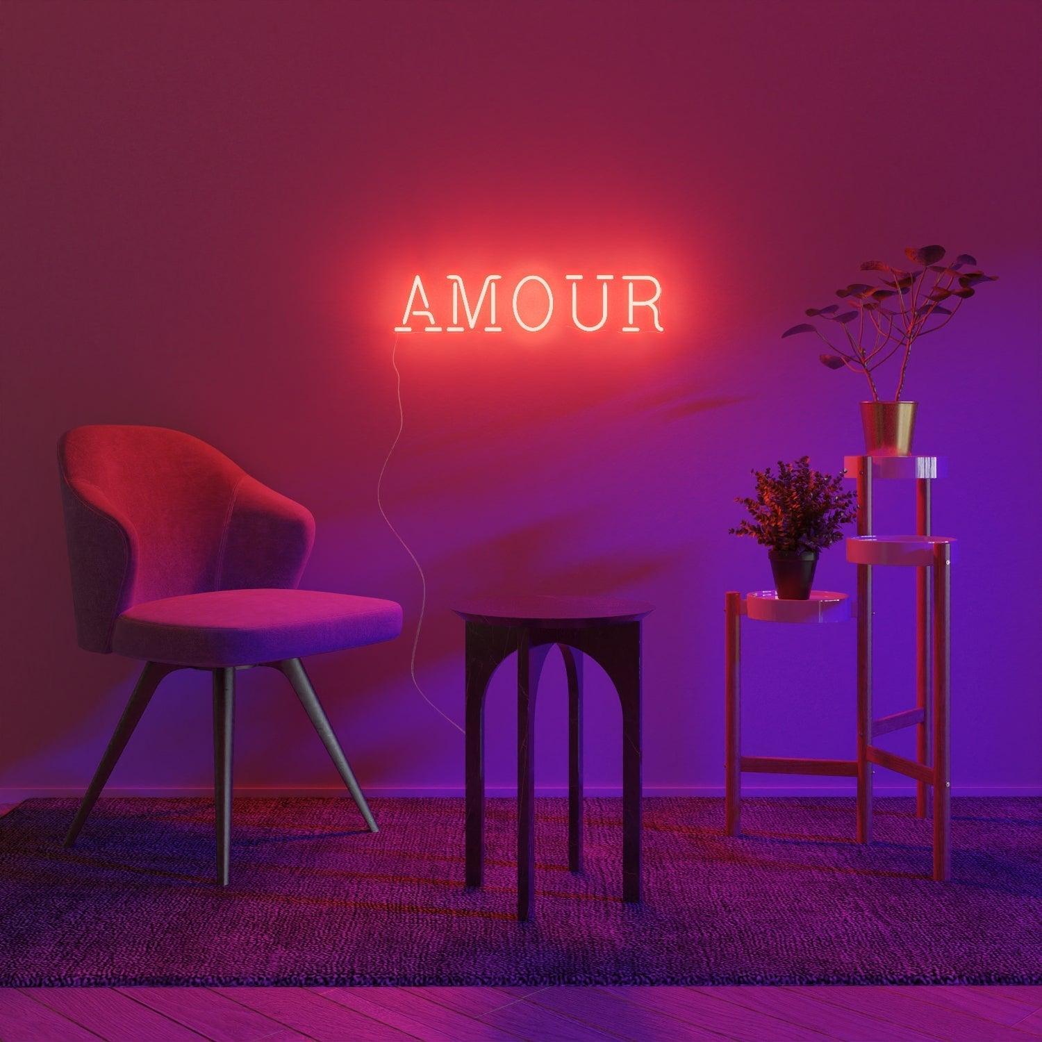 Amour - Neon Tabela - Neonbir