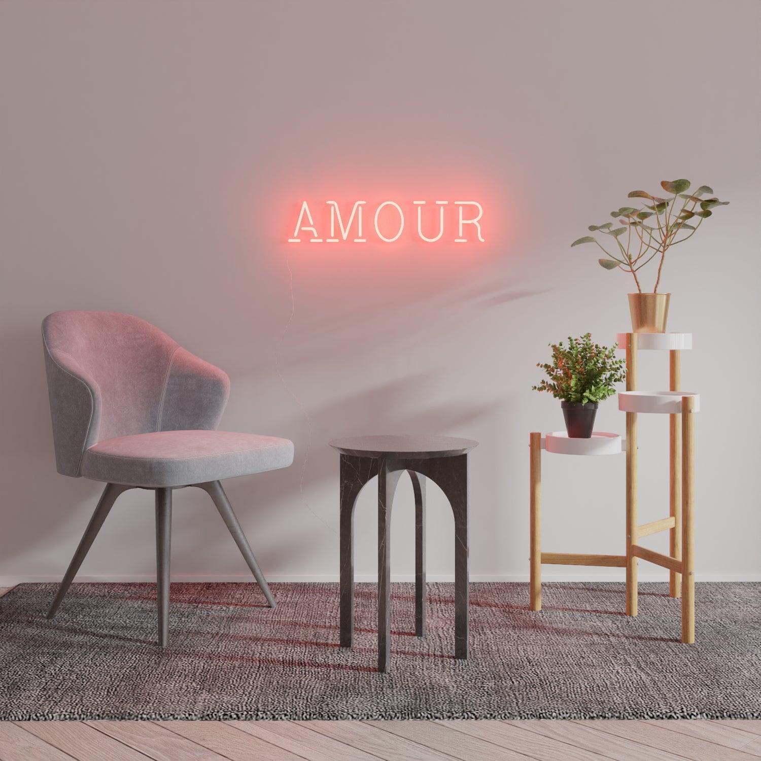 Amour - Neon Tabela - Neonbir