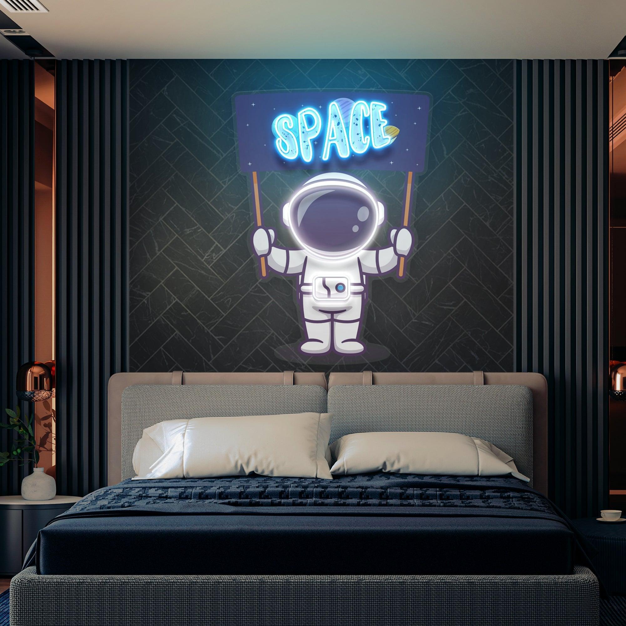 Astronaut Board Artwork Led Neon Sign Light - Neonbir