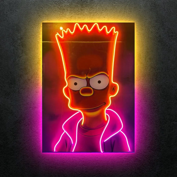 Glow Bart Neon Tablo