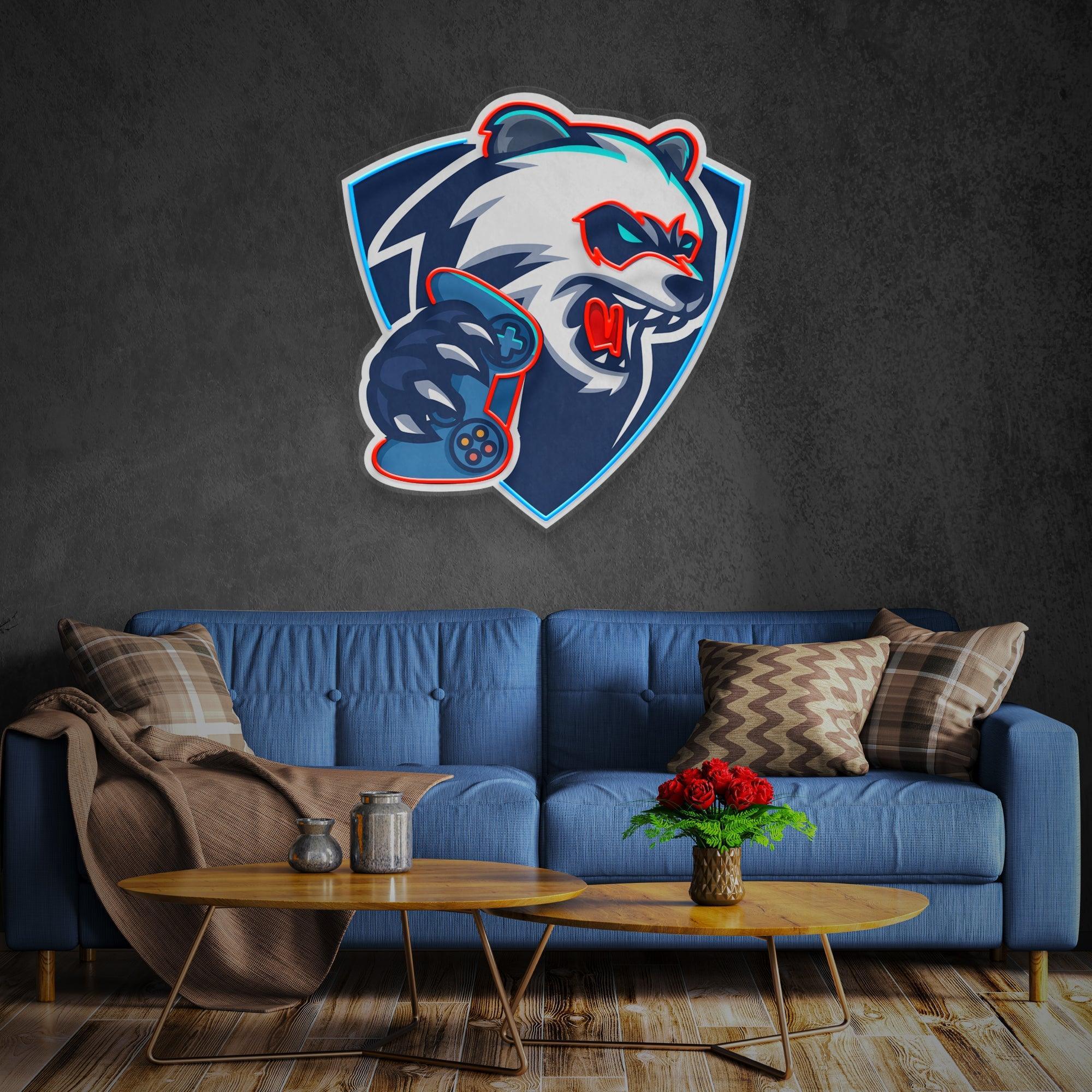 Bear Gamer Artwork Led Neon Sign Light - Neonbir