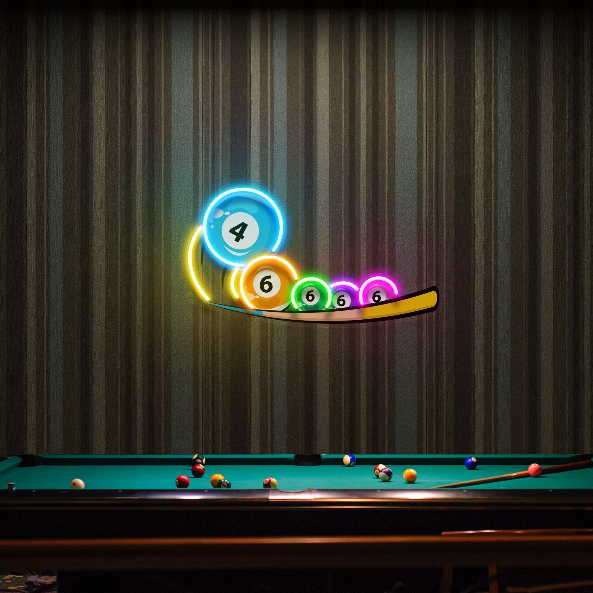 Billiard, Pool, Snooker Decor Artwork Led Neon Sign Light - Neonbir
